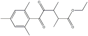 4-(2,4,6-Trimethylbenzoyl)-2,3-dimethyl-4-oxobutyric acid ethyl ester Struktur