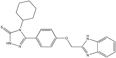 5-[4-[(1H-Benzimidazol-2-yl)methoxy]phenyl]-4-cyclohexyl-2H-1,2,4-triazole-3(4H)-thione Struktur