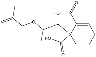 2-Cyclohexene-1,2-dicarboxylic acid hydrogen 1-[2-(methallyloxy)propyl] ester Struktur