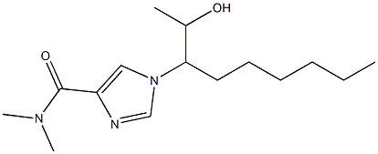 N,N-Dimethyl-1-[1-(1-hydroxyethyl)heptyl]-1H-imidazole-4-carboxamide Struktur