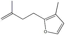 2-(3-Methyl-3-butenyl)-3-methylfuran Struktur