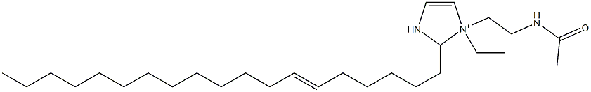 1-[2-(Acetylamino)ethyl]-1-ethyl-2-(6-nonadecenyl)-4-imidazoline-1-ium Struktur