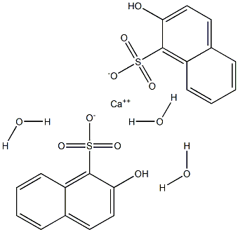 Bis(2-hydroxynaphthalene-1-sulfonic acid)calcium salt trihydrate Struktur