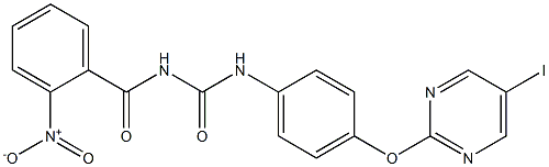 1-(2-Nitrobenzoyl)-3-[4-[(5-iodo-2-pyrimidinyl)oxy]phenyl]urea Struktur