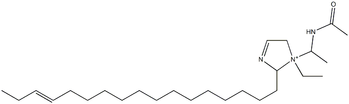 1-[1-(Acetylamino)ethyl]-1-ethyl-2-(14-heptadecenyl)-3-imidazoline-1-ium Struktur