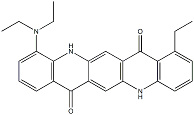 4-(Diethylamino)-8-ethyl-5,12-dihydroquino[2,3-b]acridine-7,14-dione Struktur