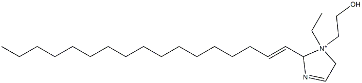 1-Ethyl-2-(1-heptadecenyl)-1-(2-hydroxyethyl)-3-imidazoline-1-ium Struktur