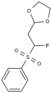 2-(2-Fluoro-2-phenylsulfonylethyl)-1,3-dioxolane Struktur