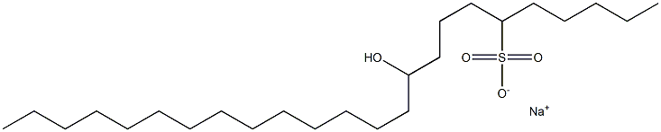 10-Hydroxytetracosane-6-sulfonic acid sodium salt Struktur