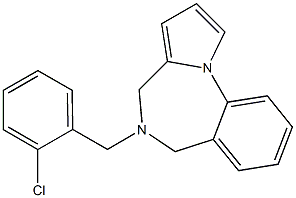 5-(2-Chlorobenzyl)-5,6-dihydro-4H-pyrrolo[1,2-a][1,4]benzodiazepine Struktur