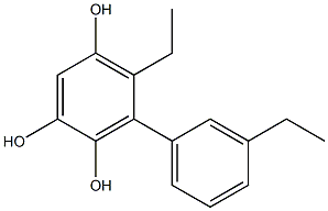 5-Ethyl-6-(3-ethylphenyl)benzene-1,2,4-triol Struktur