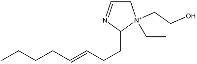 1-Ethyl-1-(2-hydroxyethyl)-2-(3-octenyl)-3-imidazoline-1-ium Struktur