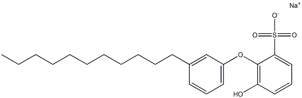 6-Hydroxy-3'-undecyl[oxybisbenzene]-2-sulfonic acid sodium salt Struktur