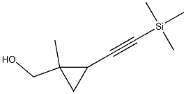 1-Hydroxymethyl-1-methyl-2-(trimethylsilylethynyl)cyclopropane Struktur