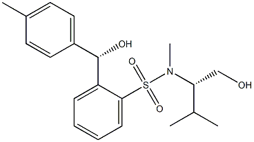 N-Methyl-N-[(2S)-3-methyl-1-hydroxybutan-2-yl]-2-[(S)-hydroxy(p-tolyl)methyl]benzenesulfonamide Struktur