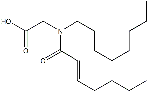 N-(2-Heptenoyl)-N-octylglycine Struktur