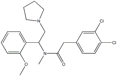 3,4-Dichloro-N-methyl-N-[1-(2-methoxyphenyl)-2-(1-pyrrolidinyl)ethyl]benzeneacetamide Struktur