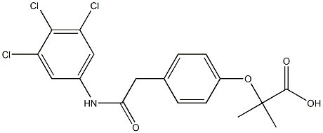 2-[4-[2-(3,4,5-Trichlorophenylamino)-2-oxoethyl]phenoxy]-2-methylpropionic acid Struktur