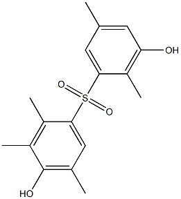 3',4-Dihydroxy-2,2',3,5,5'-pentamethyl[sulfonylbisbenzene] Struktur