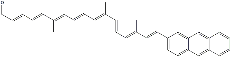 (2E,4E,6E,8E,10E,12E,14E,16E)-17-(2-Anthryl)-2,6,11,15-tetramethylheptadeca-2,4,6,8,10,12,14,16-octaenal Struktur