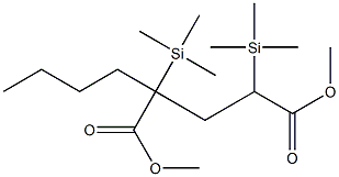 2-Butyl-2,4-bis(trimethylsilyl)pentanedioic acid dimethyl ester Struktur