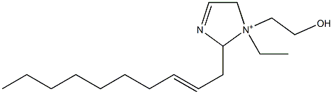 2-(2-Decenyl)-1-ethyl-1-(2-hydroxyethyl)-3-imidazoline-1-ium Struktur