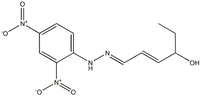 4-Hydroxy-2-hexenal 2,4-dinitrophenyl hydrazone Struktur