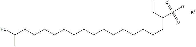 19-Hydroxyicosane-3-sulfonic acid potassium salt Struktur