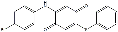 5-(4-Bromoanilino)-2-phenylthio-1,4-benzoquinone Struktur