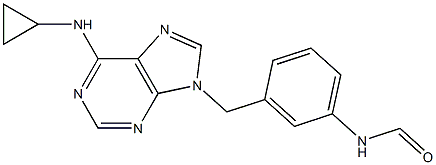 N-[3-[[6-(Cyclopropylamino)-9H-purin-9-yl]methyl]phenyl]formamide Struktur