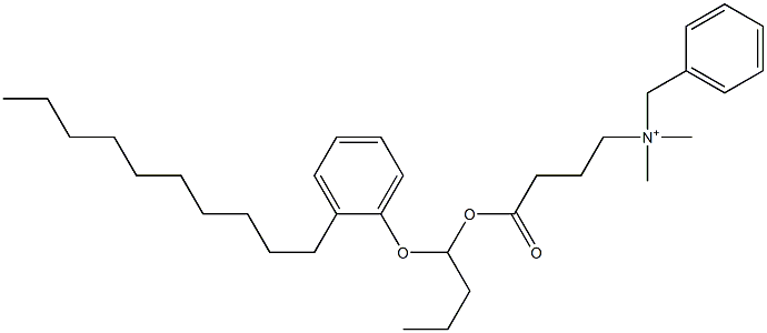 N,N-Dimethyl-N-benzyl-N-[3-[[1-(2-decylphenyloxy)butyl]oxycarbonyl]propyl]aminium Struktur