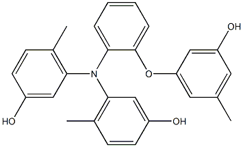 N,N-Bis(3-hydroxy-6-methylphenyl)-2-(3-hydroxy-5-methylphenoxy)benzenamine Struktur