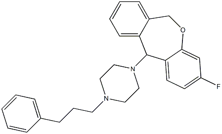 3-Fluoro-11-[4-(3-phenylpropyl)-1-piperazinyl]-6,11-dihydrodibenz[b,e]oxepin Struktur