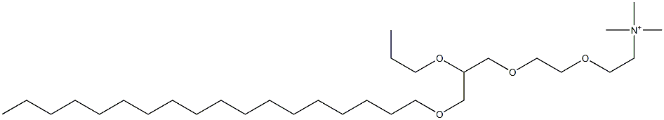 N-[2-[2-(3-Octadecyloxy-2-propoxypropoxy)ethoxy]ethyl]-N,N,N-trimethylaminium Struktur