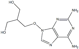 2,6-Diamino-9-(3-hydroxy-2-hydroxymethylpropyloxy)-9H-purine Struktur