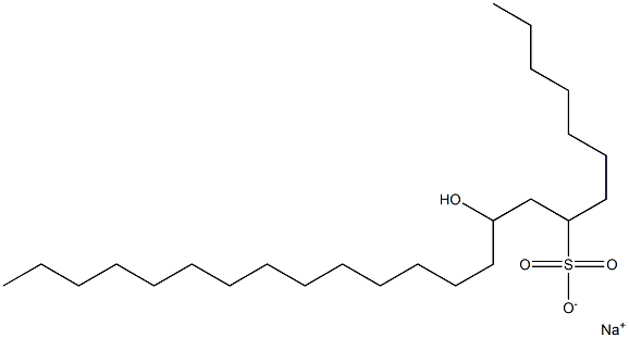 10-Hydroxytetracosane-8-sulfonic acid sodium salt Struktur