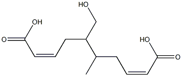 Bisisocrotonic acid 1-hydroxymethyl-2-methyl-1,2-ethanediyl ester Struktur