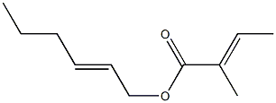 (E)-2-Methyl-2-butenoic acid 2-hexenyl ester Struktur