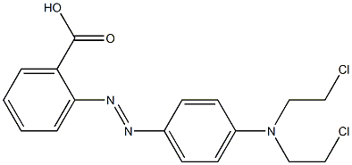 2-[p-[Di(2-chloroethyl)amino]phenylazo]benzoic acid Struktur