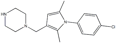 3-(Piperazinomethyl)-1-(4-chlorophenyl)-2,5-dimethyl-1H-pyrrole Struktur