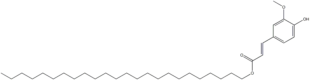 3-(4-Hydroxy-3-methoxyphenyl)propenoic acid tetracosyl ester Struktur