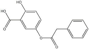 2-Hydroxy-5-(phenylacetyloxy)benzoic acid Struktur