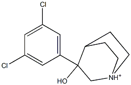 3-Hydroxy-3-(3,5-dichlorophenyl)quinuclidinium Struktur