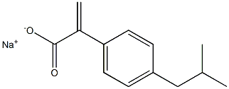 2-(4-Isobutylphenyl)acrylic acid sodium salt Struktur