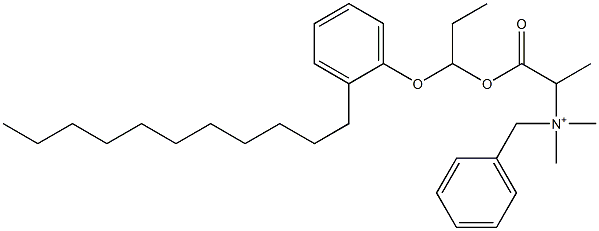 N,N-Dimethyl-N-benzyl-N-[1-[[1-(2-undecylphenyloxy)propyl]oxycarbonyl]ethyl]aminium Struktur