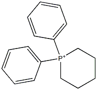 1,1-Diphenylphosphorinan-1-ium Struktur