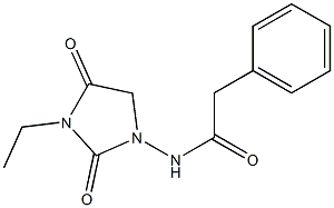 N-(3-Ethyl-2,4-dioxoimidazolidin-1-yl)benzeneacetamide Struktur