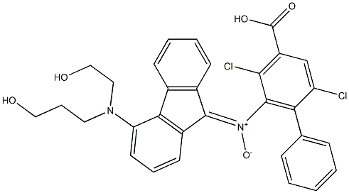 N-(9H-Fluoren-9-ylidene)-4-[(2-hydroxyethyl)(3-hydroxypropyl)amino]phenylamineN-oxide Struktur