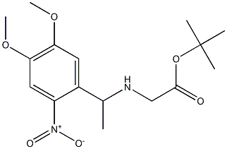 [N-[1-(4,5-Dimethoxy-2-nitrophenyl)ethyl]amino]acetic acid tert-butyl ester Struktur