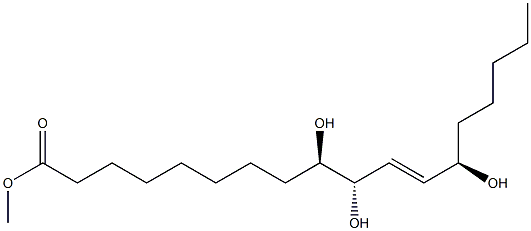 (9R,10S,11E,13R)-9,10,13-Trihydroxy-11-octadecenoic acid methyl ester Struktur